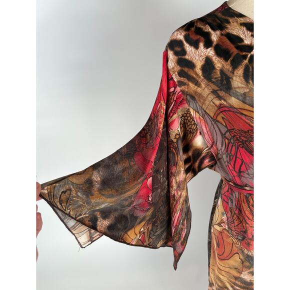 Y2K Dark Romance Babydoll Top MEDIUM Whimsigoth Fairy Grunge Festival Peasant - Picture 4 of 10